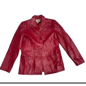 CLIO Y2K Leather Blazer SZ SM